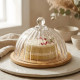 Cake Serving Platter with Glass Lid